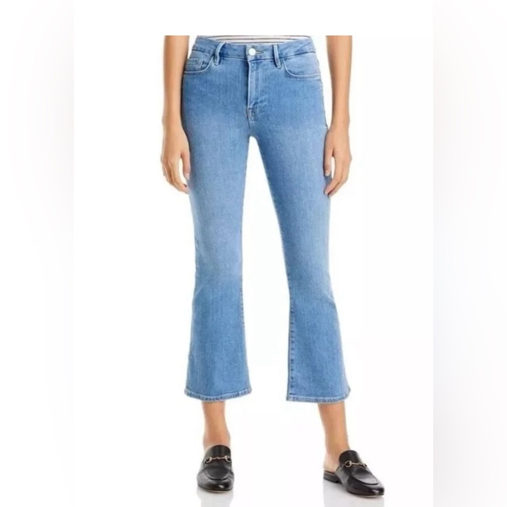 Frame Le Crop Mini Boot Jeans Size 34 16 XL in Jona Wash Kick Flare